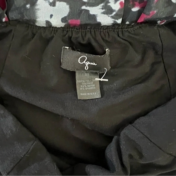 Aqua Strapless Mini Dress Size XS Abstract Pattern Fit and Flare Casual Short - Picture 6 of 6